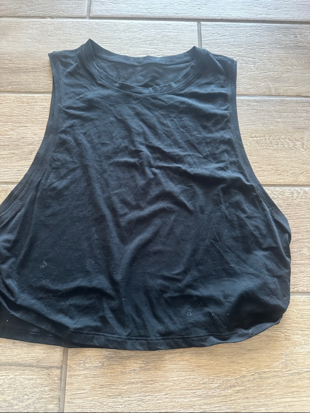 Amazon Black Muscle Tank Crop Top